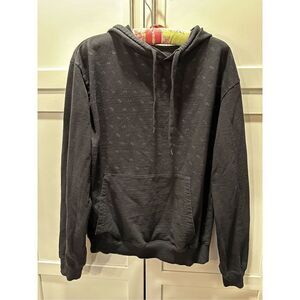 True Religion Mini Logo Black Monogram Hoodie Sz L